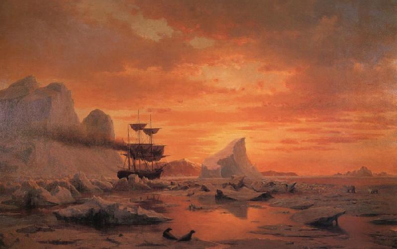 William Bradford The Ice Dwellers Watching the Invaders Sweden oil painting art